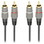 Кабель Cablexpert (CCAP-202-1.5M) 2RCA-2RCA, 1.5м, Black