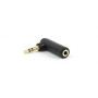 Адаптер Cablexpert (A-3.5M-3.5FL) 3.5 mm M - 3.5 mm F, угловой, черный