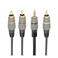 Аудио-кабель Cablexpert (CCAP-4P3R-1.5M) 3.5мм-3RCA, 1.5м, Black