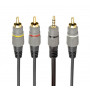 Аудио-кабель Cablexpert (CCAP-4P3R-1.5M) 3.5мм-3RCA, 1.5м, Black