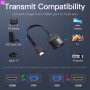 Адаптер Vention Flat HDMI-VGA, 0.2 m, со звуком и питанием (ACKBB)