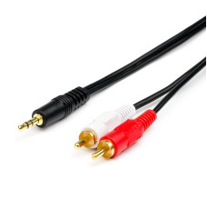Аудио-кабель Atcom (10710) mini-jack 3.5мм(M)-2xRCA-тюльпан(M) 7,5м пакет