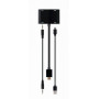 Адаптер Cablexpert (A-HDMIM-HDMIFVGAF-01) HDMI-HDMI/VGA+Аудіо 3,5, 0.15м
