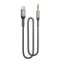 Аудіо-кабель SkyDolphin SR29 USB Type-C - 3.5 мм (M/M), 1 м, Black (AUX-000076)