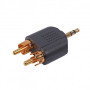 Переходник Cablexpert 3.5мм-2хRCA черный (A-458)