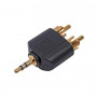 Переходник Cablexpert 3.5мм-2хRCA черный (A-458)