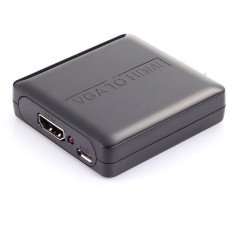 Адаптер PowerPlant (CA911493) HDMI - VGA+R/L, чорний