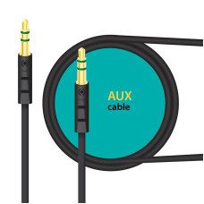 Аудіо-кабель Piko CB-AB11 AUX-AUX 1м, Black (1283126489150)