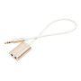 Адаптер Remax RL-S20 Sharing AUX 3.5 miniJack (2*F-M) Gold (2000700007109)