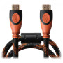Кабель Grand-X (HDN-4K) HDMI-HDMI, 4K, 1.5м, оранжево-черный (100% медь)