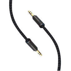 Аудио-кабель SkyDolphin SR10 Neylon Wire 3.5 мм-3.5 мм, 1 м, Black (AUX-000065)