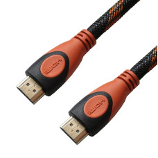 Кабель Grand-X (HDN-4K) HDMI-HDMI, 4K, 1.5м, оранжево-черный (100% медь)