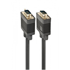 Кабель Cablexpert (CCB-PPVGA-1.5M) VGA-VGA, M/M, двойное экранир., с 2-мя феррит, 1.5м, черный