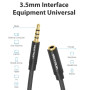 Кабель Vention Audio 3.5 mm M - 3.5 mm F, 2 m, Black (VAB-B06-B200-M)