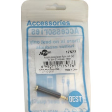 Переходник Atcom (AT17577) 4pin Jack (M) to 3pin (F) черный, пакет