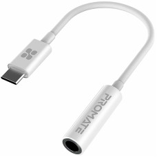 Адаптер Promate USB Type-C - 3.5 мм (M/F), 0.2 м, AuxLink-C White