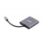 Адаптер-переходник Maxxter (V-CM-2HDMI), USB-C-2хHDMI, серый