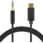 Адаптер XoKo USB Type-C - 3.5 мм (M/M), 1 м, Black (AUX-002-BK)