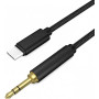 Адаптер XoKo USB Type-C - 3.5 мм (M/M), 1 м, Black (AUX-002-BK)