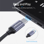 Адаптер Essager USB Type-C - 3.5 мм (M/F), 0.1 м, Black (EZJE01-0G)