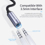 Адаптер Essager USB Type-C - 3.5 мм (M/F), 0.1 м, Black (EZJE01-0G)