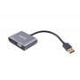 Адаптер-переходник Maxxter (V-AM-HDMI-VGA), USB-HDMIхVGA, серый