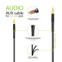 Кабель Intaleo CBFLEXA1 (1283126487538) AUX 3.5mm M-3.5mm M, 1.2м Black