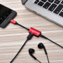 Адаптер Extradigital (KBA1761) USB Type C (M)-3.5 мм/USB Type C (F), Red