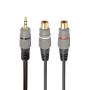 Аудио-кабель Cablexpert (CCAP-RCAM2F-0.2M) 3.5мм-2RCA, 0.2м, Black
