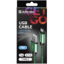 кабель DEFENDER (87816)USB09-03T PRO USB(AM)-C Type, 1m зелений