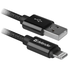 кабель DEFENDER (87808)ACH01-03T PRO USB2.0, AM-Lightning Чорний,1m
