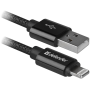 кабель DEFENDER (87808)ACH01-03T PRO USB2.0, AM-Lightning Чорний,1m