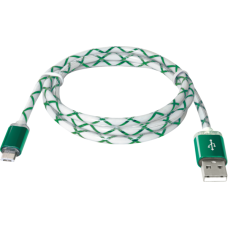 Кабель DEFENDER USB08-03LT USB(AM)-MicroBM Зел.LED підсв. 1м