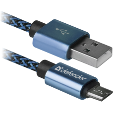 кабель DEFENDER (87805)USB08-03T USB(AM)-MicroBM 1.0m, синій