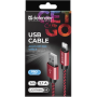 кабель DEFENDER (87807)ACH01-03T PRO USB2.0, AM-Lightning Червоний, 1m