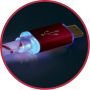Кабель DEFENDER ACH03-03LT USB(AM)-Lightning Черв. LED підсв. 1м