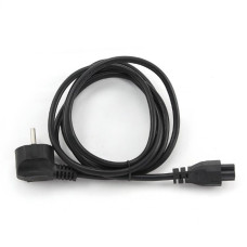 Кабель силовой Cablexpert (PC-186-ML12-1M) CEE7/7-C5, 1 м, VDE, 3х0.75 мм, с заземлением, черный