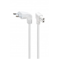 Кабель питания Cablexpert (PC-184L-VDE-2.5M-W) CEE7/16-C7, угловой, 2.5 м, белый
