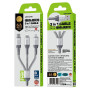 Кабель WK WDC-170 Raython 3-in-1 Lightning-МicroUSB-Type-C 6A, 1.2м Black (6941027631980)