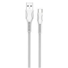 Кабель ColorWay USB-microUSB (line-drawing), 2.4А, 1м, White (CW-CBUM028-WH)