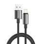 Кабель ColorWay USB - Lightning (M/M), zinc alloy braided, 3А, 2 м, Black (CW-CBUL099-BK)