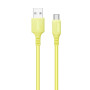 Кабель ColorWay USB-USB Type-C, soft silicone, 2.4А, 1м, Yellow (CW-CBUC043-Y)