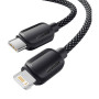 Кабель Essager Breeze USB Type-C - Ligthning (M/M), 20W, 1 м Black (EXCTL-WL01-P)