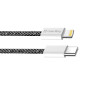 Кабель ColorWay USB Type-C - Lightning (M/M), (braided cotton) (PD Fast Charging 27W), 2 м, Black (CW-CBPDCL068-BK)