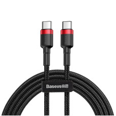 Кабель Baseus Cafule USB-C-USB-C, PD2.0 60W 1м Black/Red (CATKLF-G91)