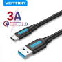 Кабель Vention USB - USB Type-C (M/M), 3A, 0.5 м, Black (COZBD)