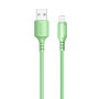Кабель ColorWay USB-Lightning, soft silicone, 2.4А, 1м, Green (CW-CBUL042-GR)