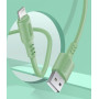 Кабель ColorWay USB-Lightning, soft silicone, 2.4А, 1м, Green (CW-CBUL042-GR)