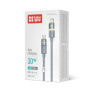 Кабель ColorWay USB Type-C - Lightning (M/M), warm light, 3А, 1 м, Grey (CW-CBPDCL092-GR)