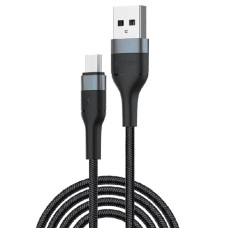 Кабель Foneng X51 1M Spiral Braided Cable USB - microUSB 3A 1м Black (X51-CA-MU)